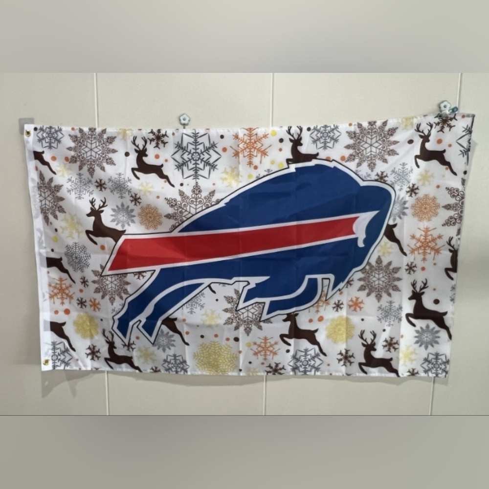 Buffalo Bills Christmas Flag Banner 3 x 5 New Limited